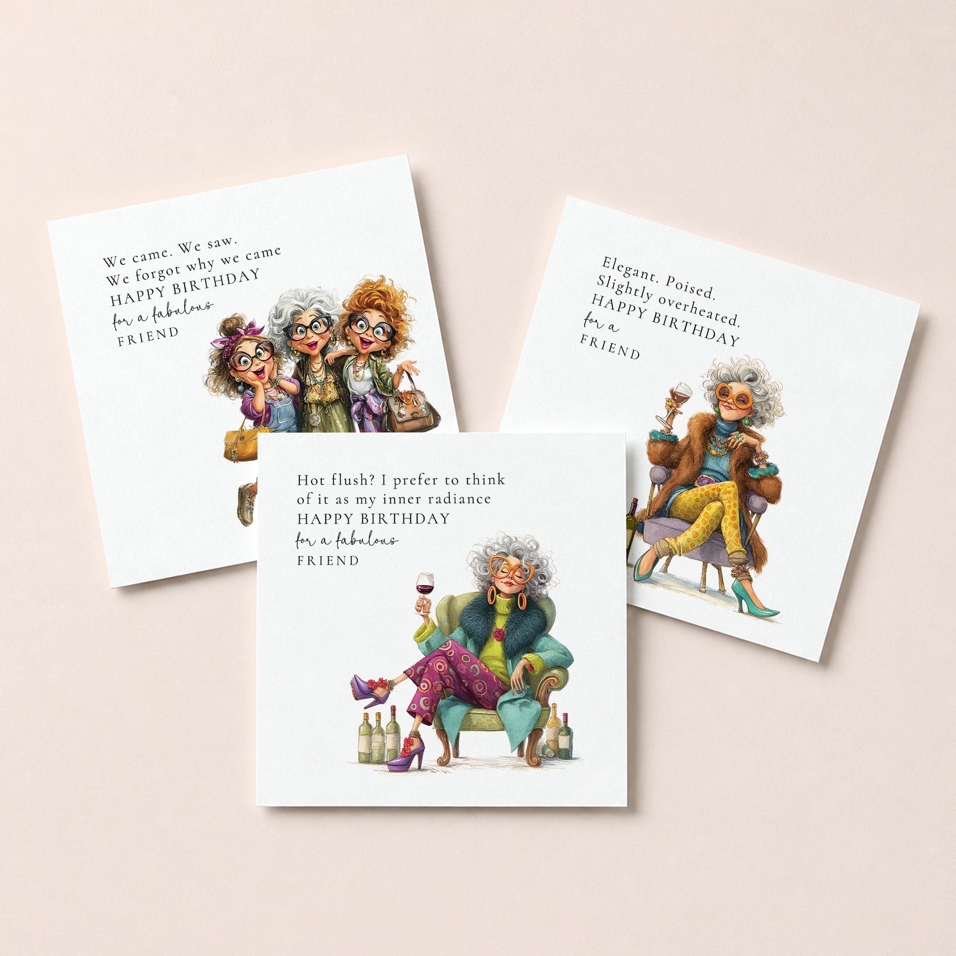 Funny Friend Birthday Card Pack