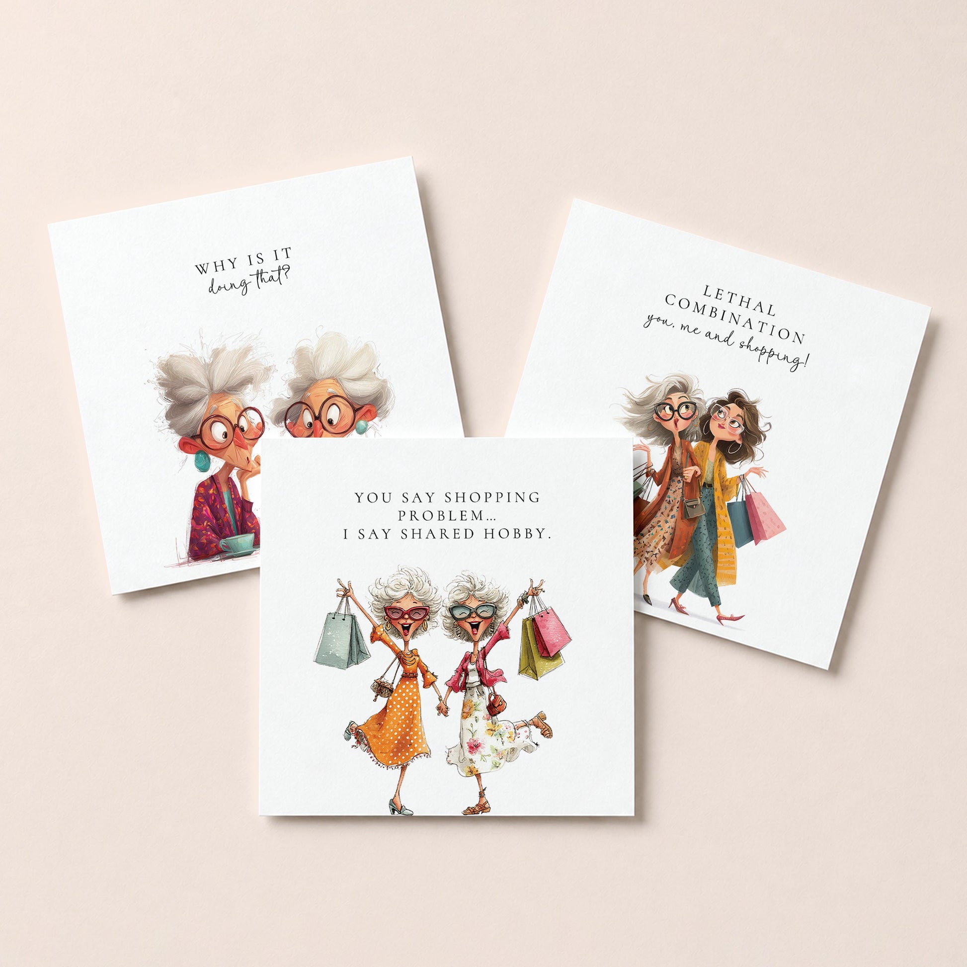 Funny Women Card Pack | 6 Witty Friend Cards