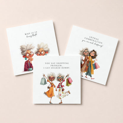 Funny Women Card Pack | 6 Witty Friend Cards