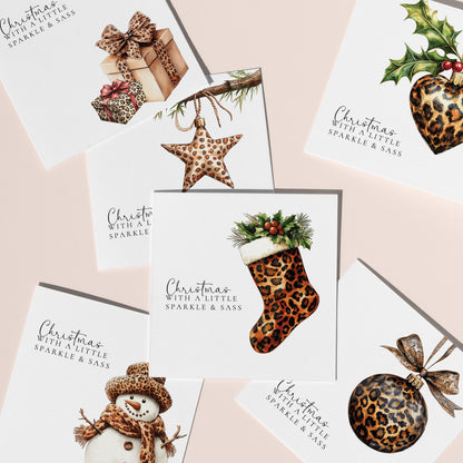 Leopard Print Christmas Card Pack