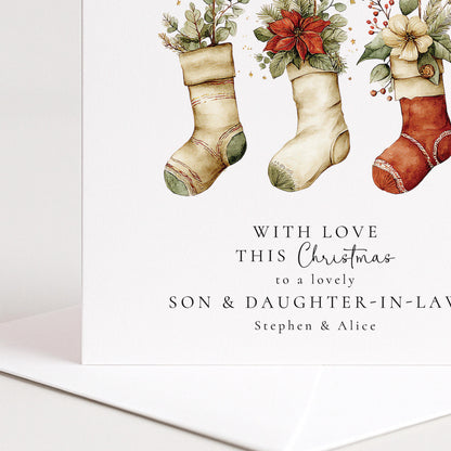 Christmas Card for Son & Daughter-in-Law — Bauble Design