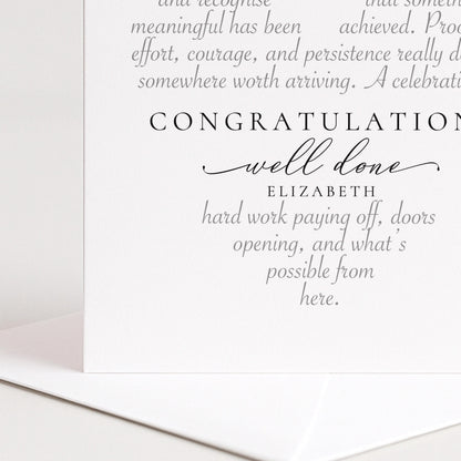 Personalised Congratulations Card, Well Done Card With Name, Achievement Card, Personalised Graduation Congratulations Card for Her Him