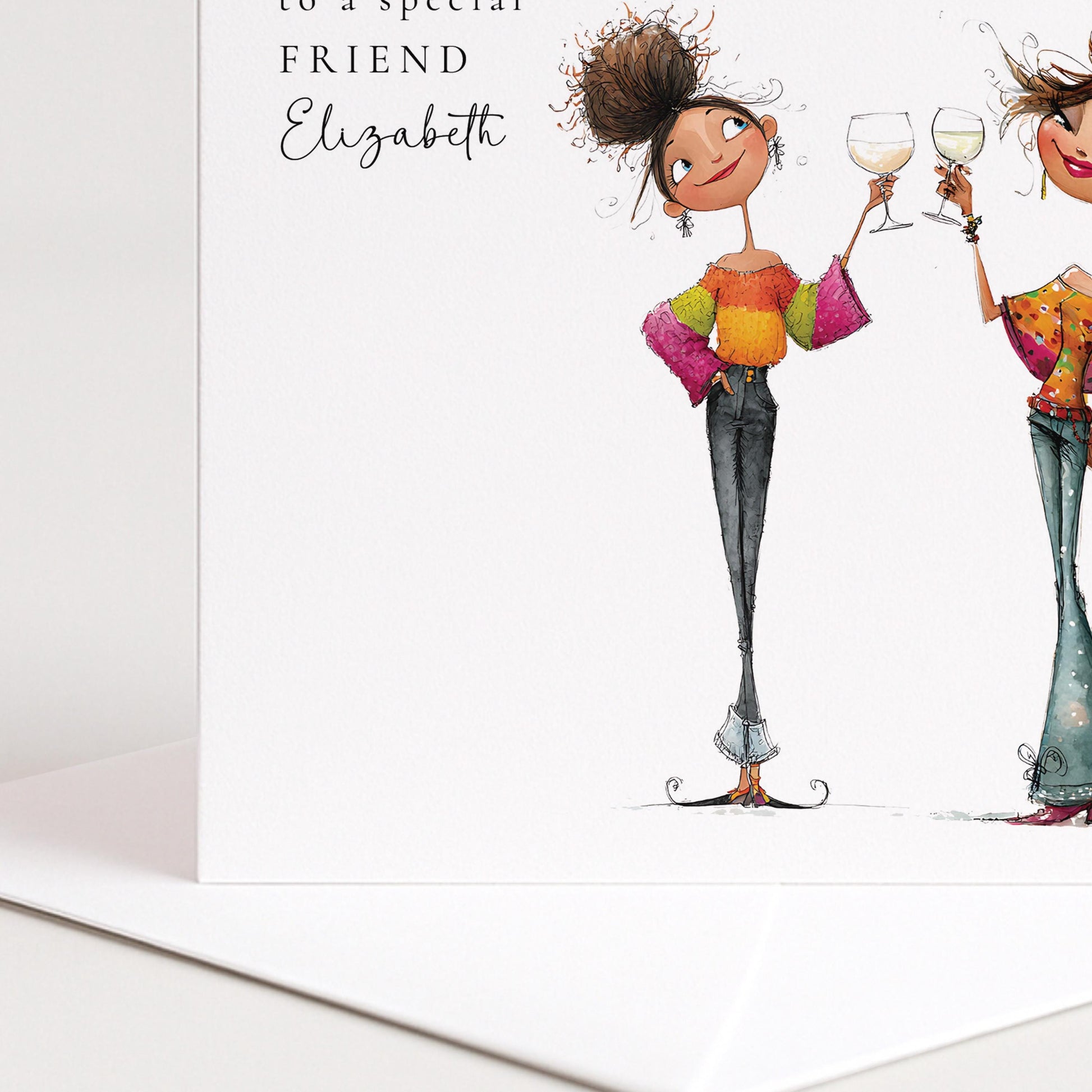 Funny Best Friend Birthday Card, Besties for Life No Refunds Personalised Card, Wine Friends Card for Her, Witty Friendship Birthday Card