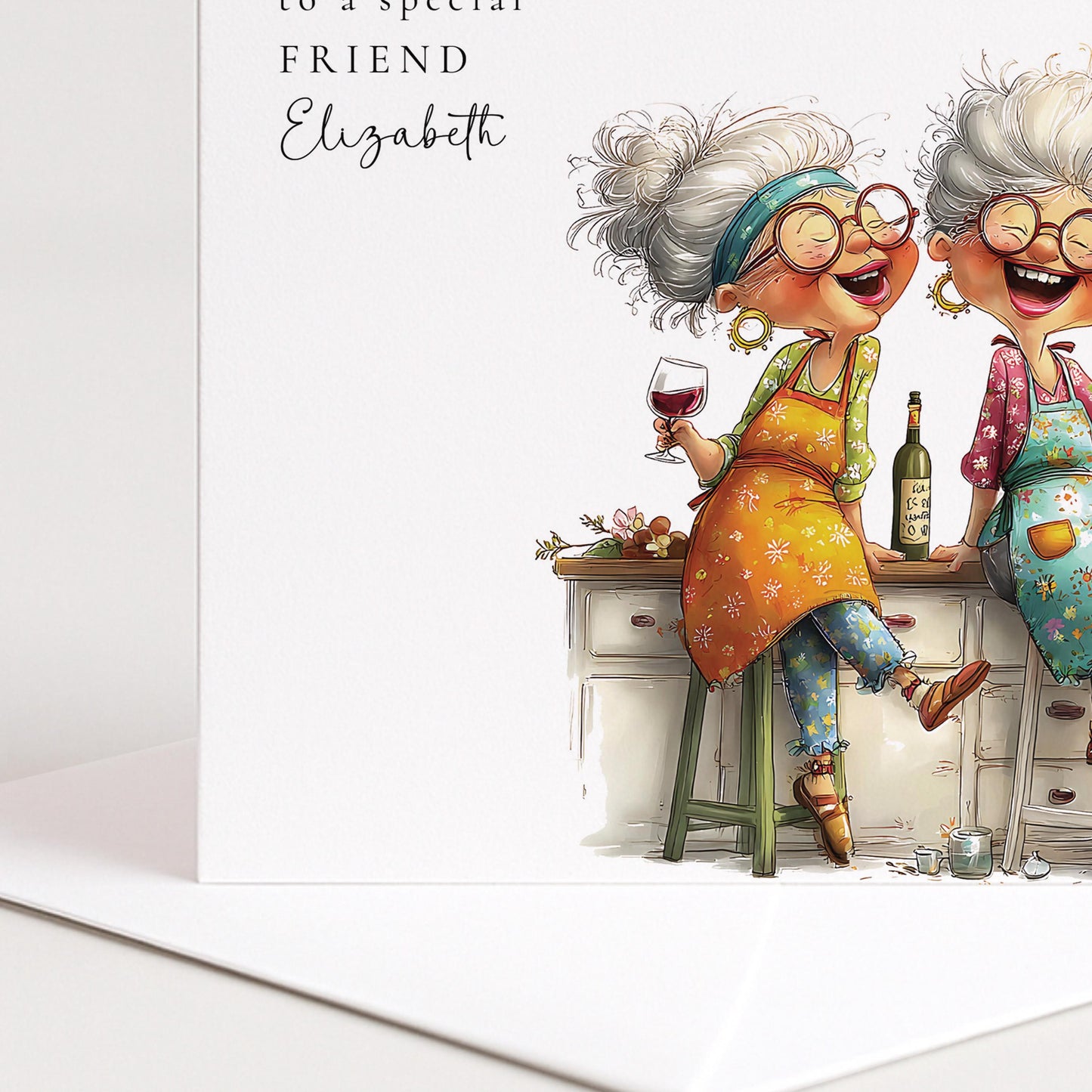 Funny Birthday Card Best Friend, We're Not a Liability We're an Experience Card, Personalised Older Ladies Card, Humorous Friend Card