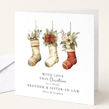 Christmas Card for Brother & Sister-in-Law — Bauble Design