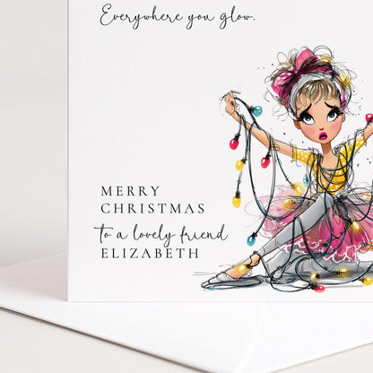 A funny menopause-themed Christmas card for a friend, personalised, printed on 300gsm card