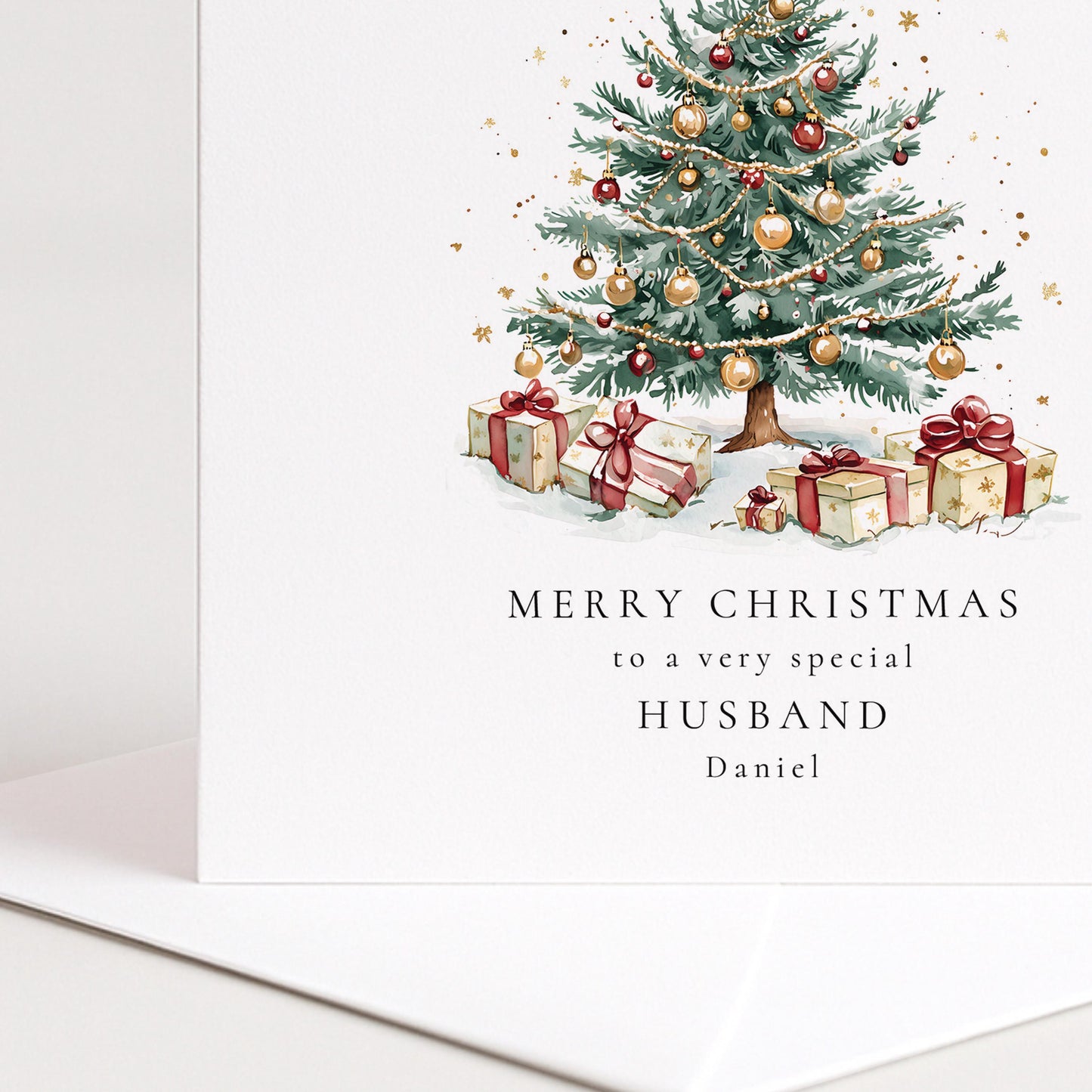 Christmas Card for Husband — Festive Illustrated Design