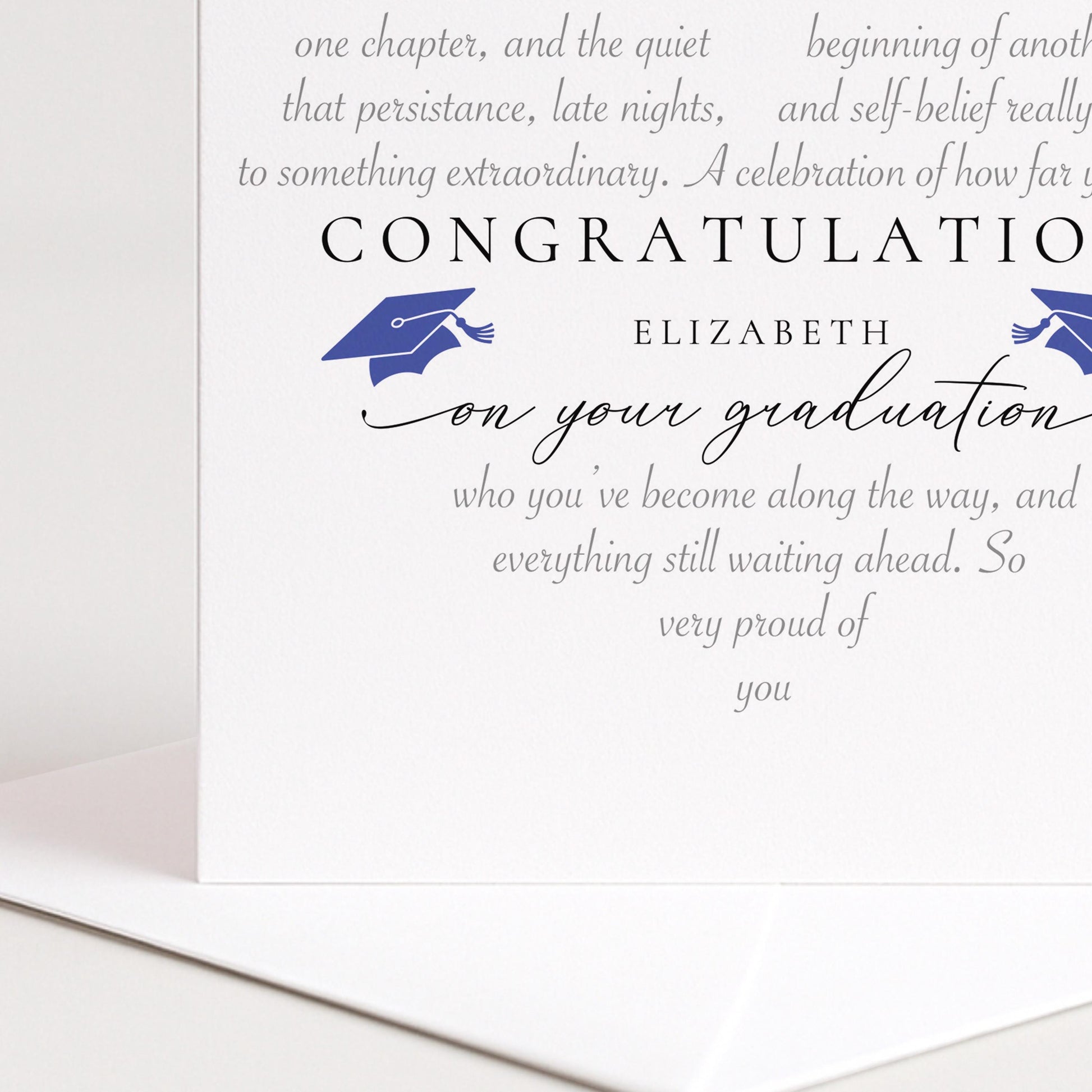 Personalised Graduation Card, Congratulations on Your Graduation Heart Word Art Card, University Graduation Card, Grad Congratulations Card