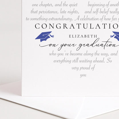 Personalised Graduation Card, Congratulations on Your Graduation Heart Word Art Card, University Graduation Card, Grad Congratulations Card