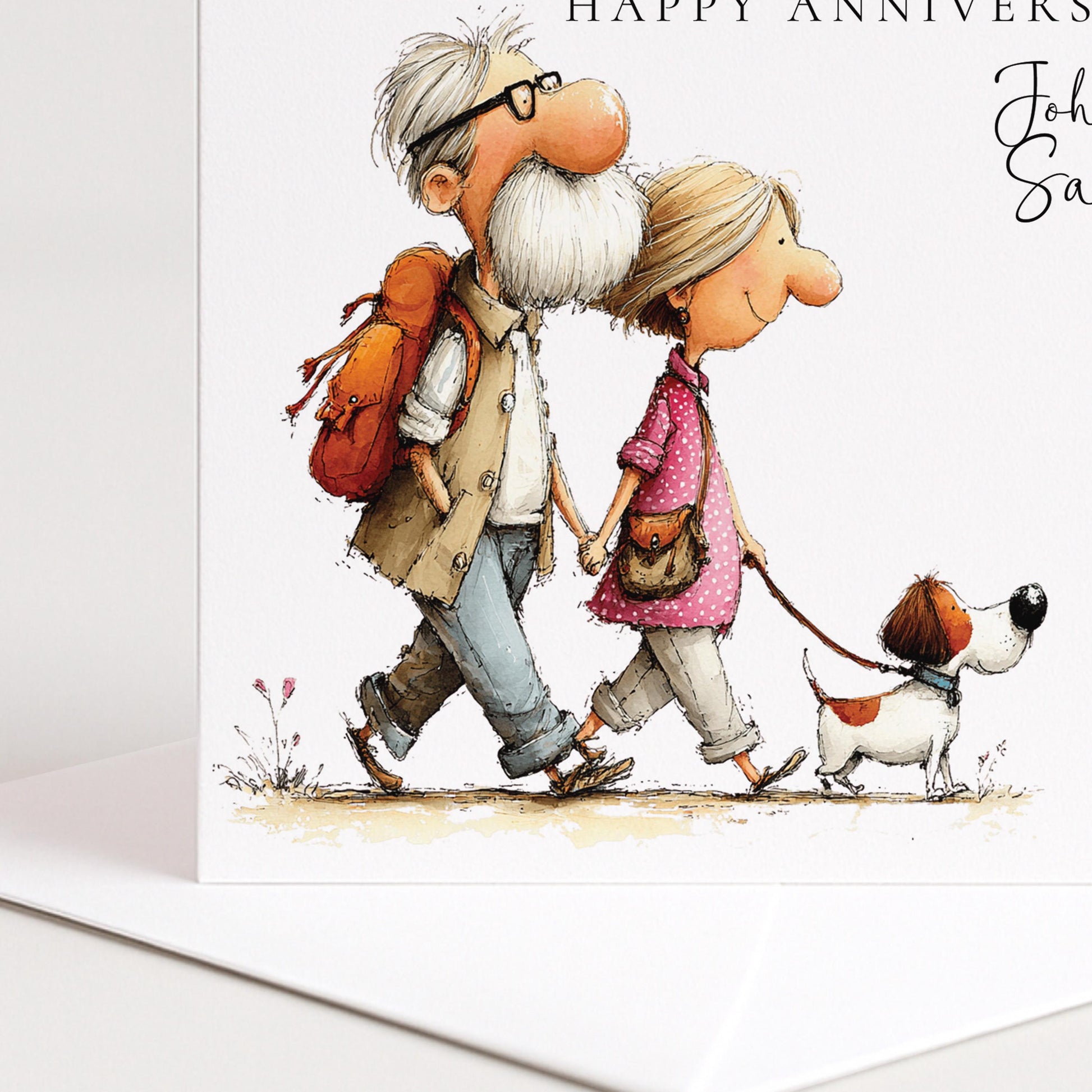 Anniversary Card for Brother & Sister-in-Law — Floral Design
