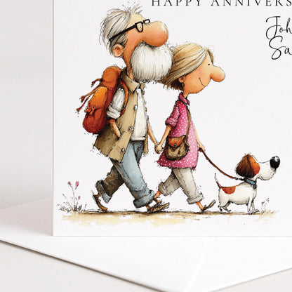 Anniversary Card for Brother & Sister-in-Law — Floral Design