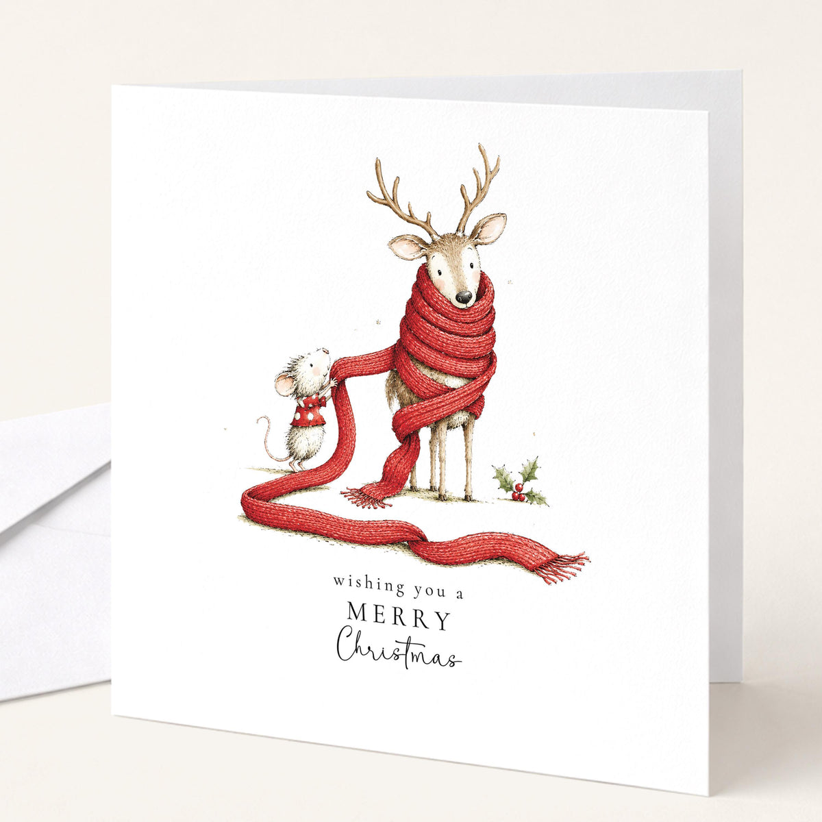 Christmas Card Pack of 6 | Cute Mouse & Reindeer Designs | Assorted Christmas Cards | No Personalisation