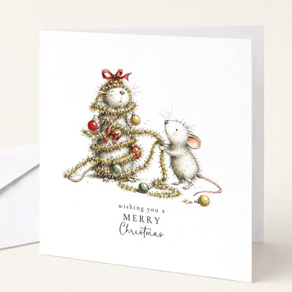 Christmas Card Pack of 6 | Cute Mouse & Reindeer Designs | Assorted Christmas Cards | No Personalisation