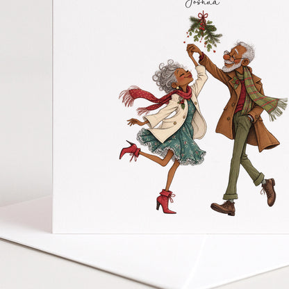 Personalised Husband Christmas Card, Favourite Dance Partner Funny Card, Custom Name Card
