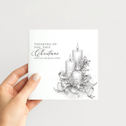 Thinking Of You This Christmas Card, Sympathy Christmas Card, Gentle Christmas Wishes Card