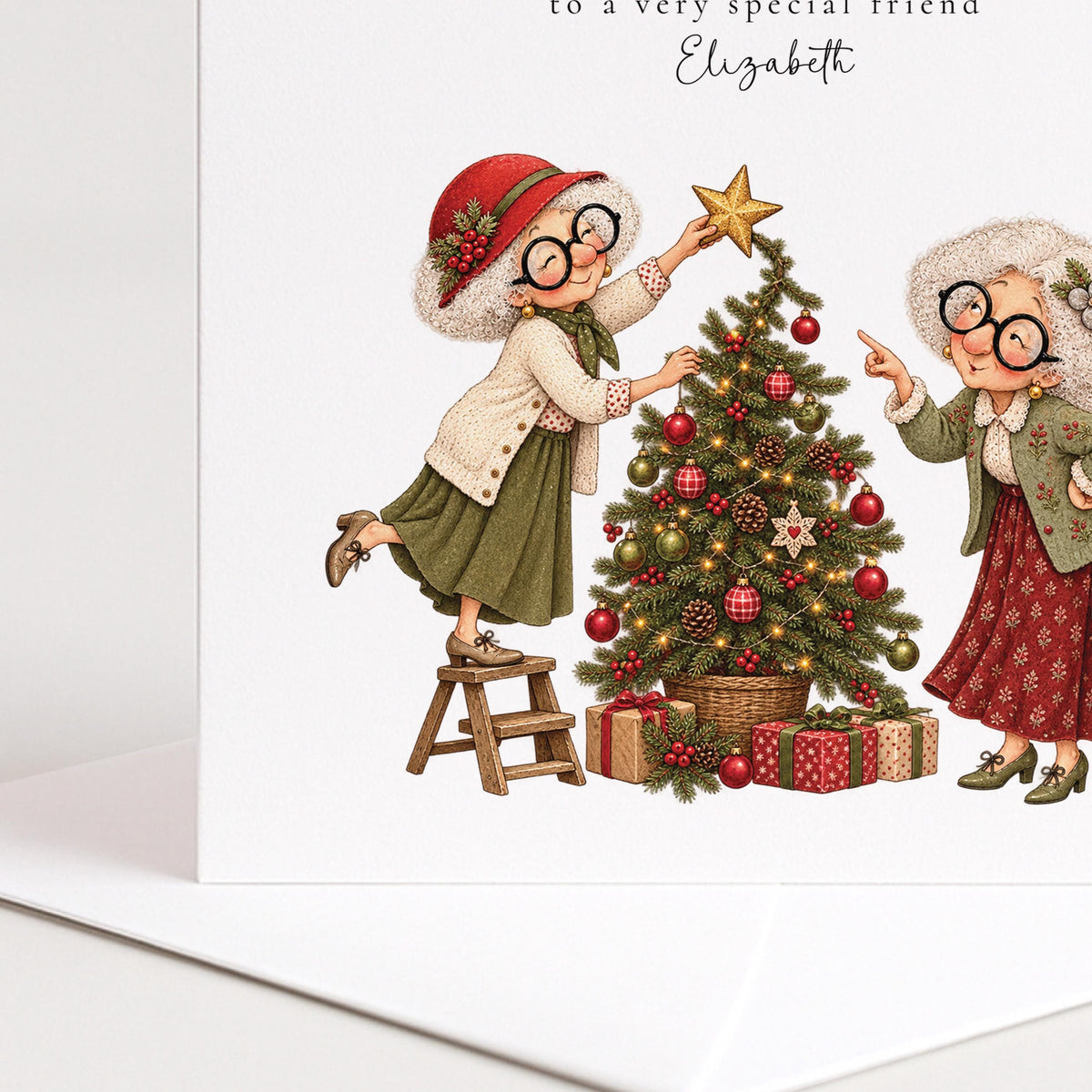 Personalised Best Friend Christmas Card, Funny Friend Christmas Card, Custom Name Card, Christmas Is Better With You