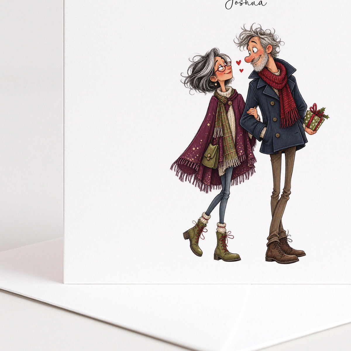 Personalised Husband Christmas Card, Still Thinks He Can Surprise Me, Funny Custom Name Card