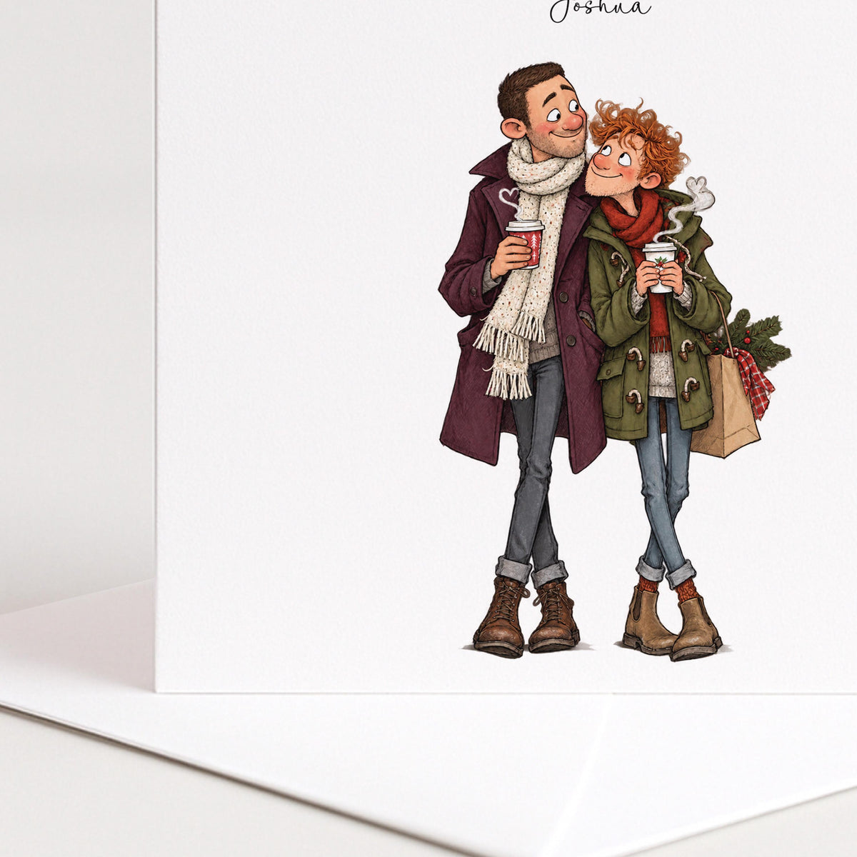 Personalised Boyfriend Christmas Card, Favourite Person To Do Nothing With, Custom Name Card