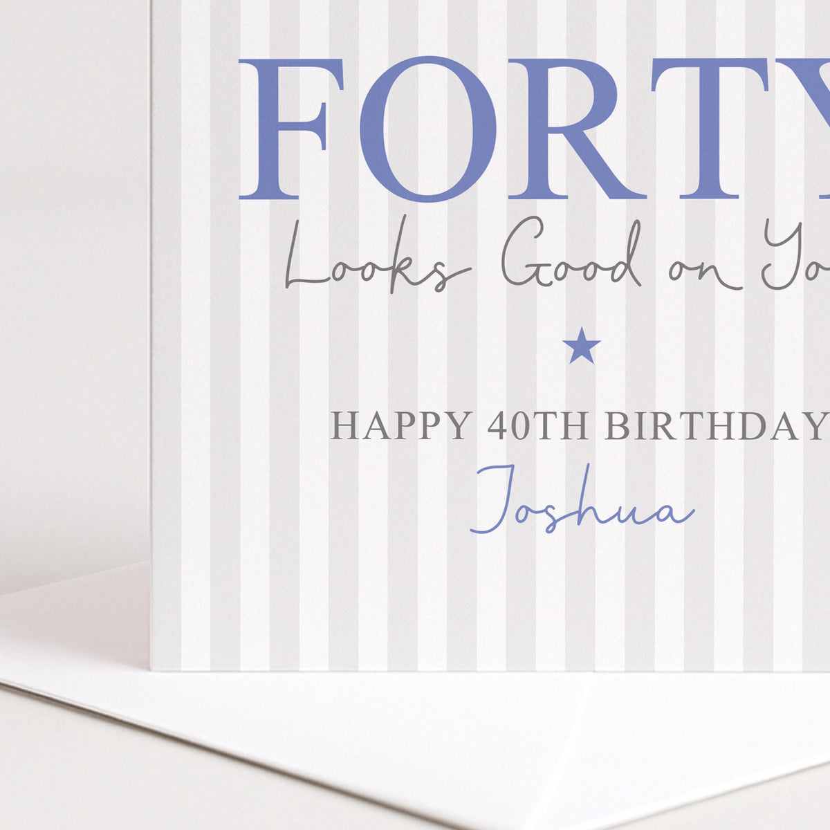 Personalised 40th Birthday Card For HIm, Forty Looks Good On You, Fabulous Forty Custom Name Birthday Card