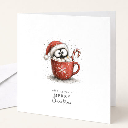 Bumble Bee Christmas Cards Pack of 6, Funny Bee Xmas Cards, Cute Bee Christmas Card Multipack, Set of 6 Cards, No Personalisation WhimsiLilley