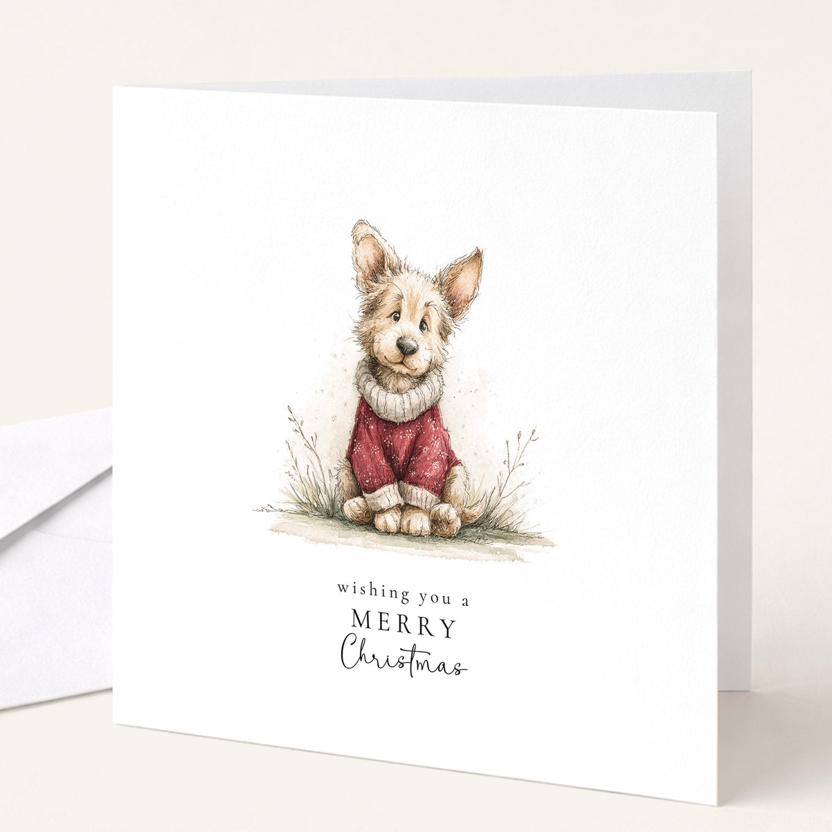 Christmas Card Pack of 6, Cute Dogs in Jumpers Designs, Assorted Christmas Cards, No Personalisation WhimsiLilley