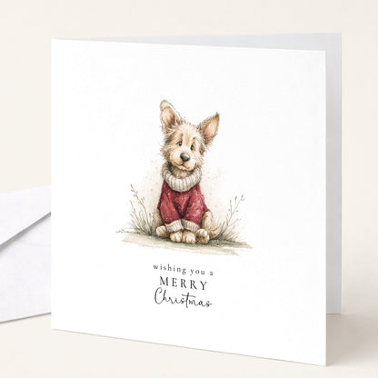 Christmas Card Pack of 6, Cute Dogs in Jumpers Designs, Assorted Christmas Cards, No Personalisation WhimsiLilley