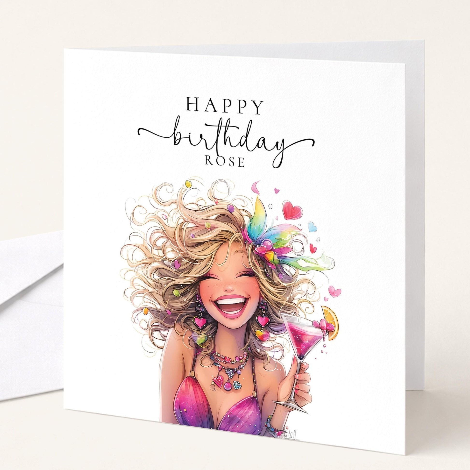 Personalised Birthday Card for Her - Whimsi Lilley