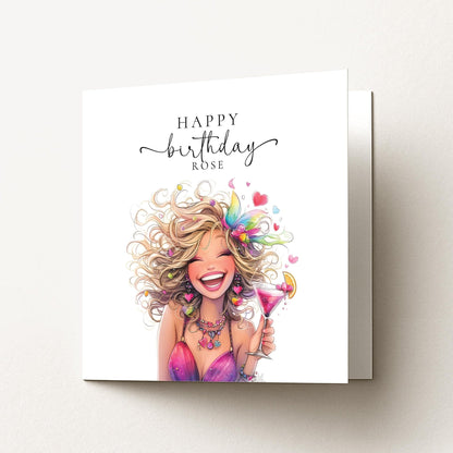 Personalised Birthday Card for Her - Whimsi Lilley
