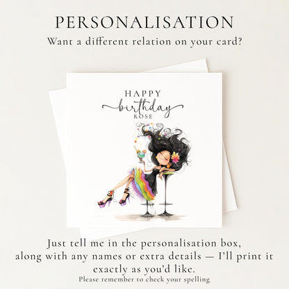 Personalised Birthday Card for Her - Whimsi Lilley