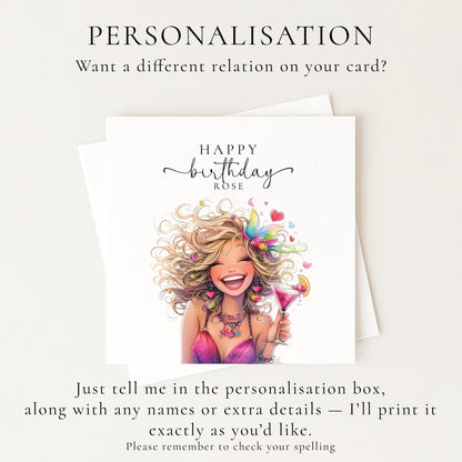 Personalised Birthday Card for Her - Whimsi Lilley