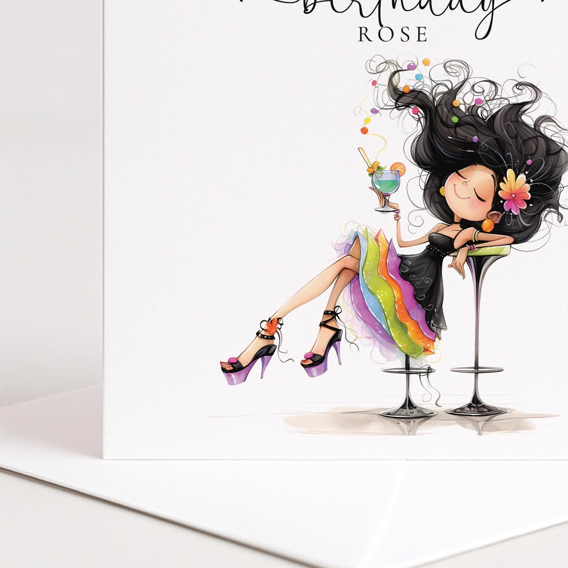 Personalised Birthday Card for Her - Whimsi Lilley