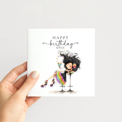 Personalised Birthday Card for Her - Whimsi Lilley