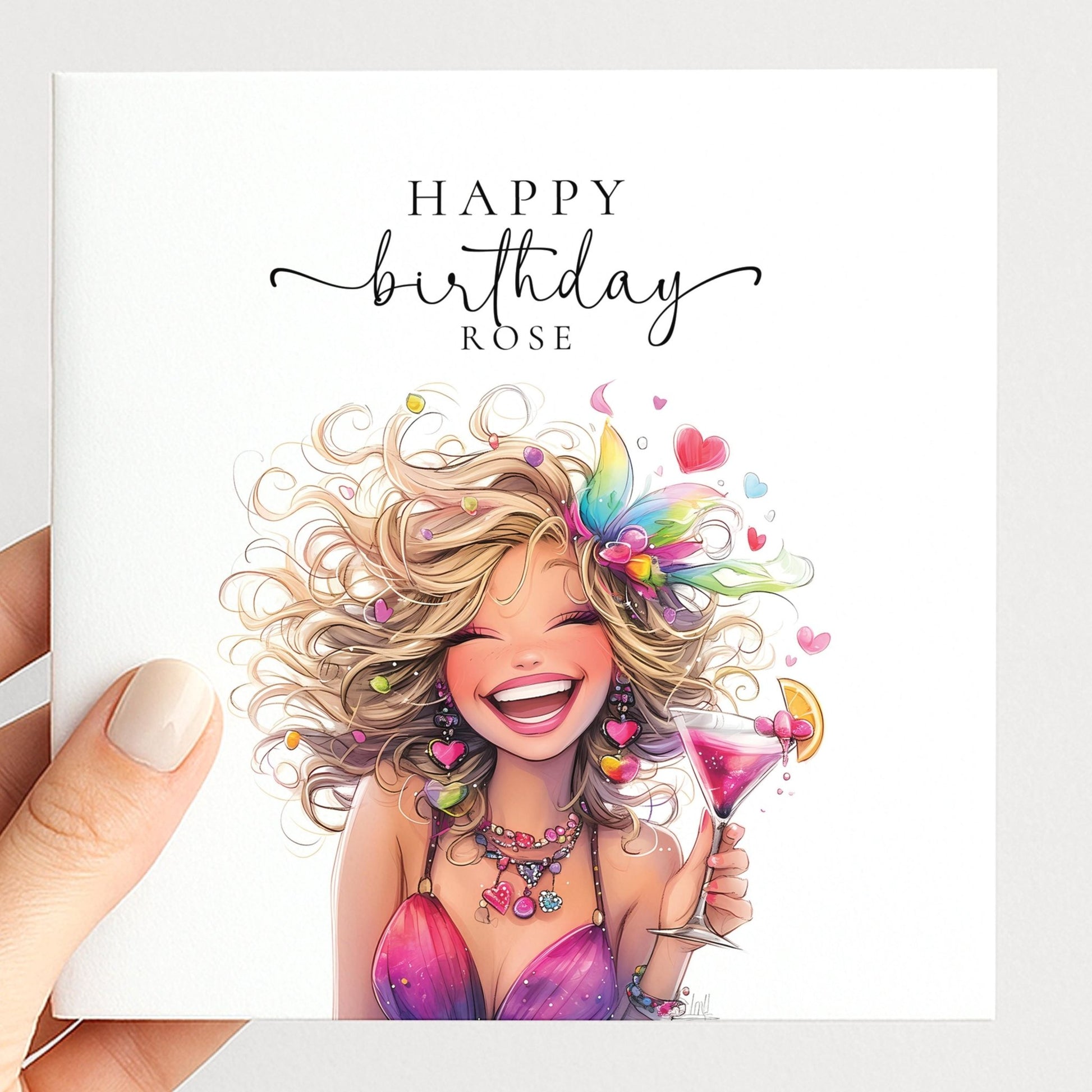 Personalised Birthday Card for Her - Whimsi Lilley