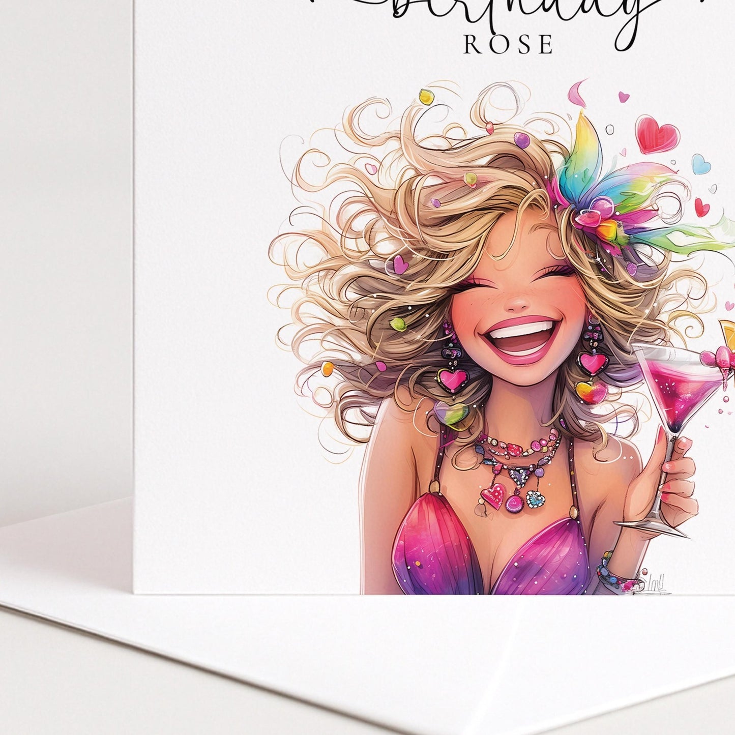 Personalised Birthday Card for Her - Whimsi Lilley