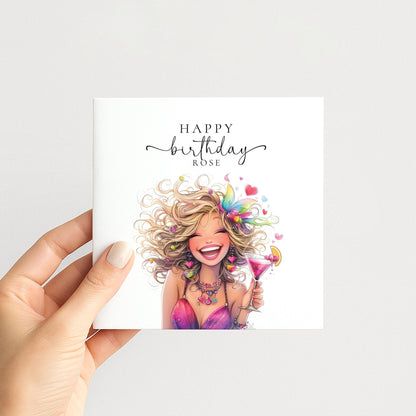 Personalised Birthday Card for Her - Whimsi Lilley