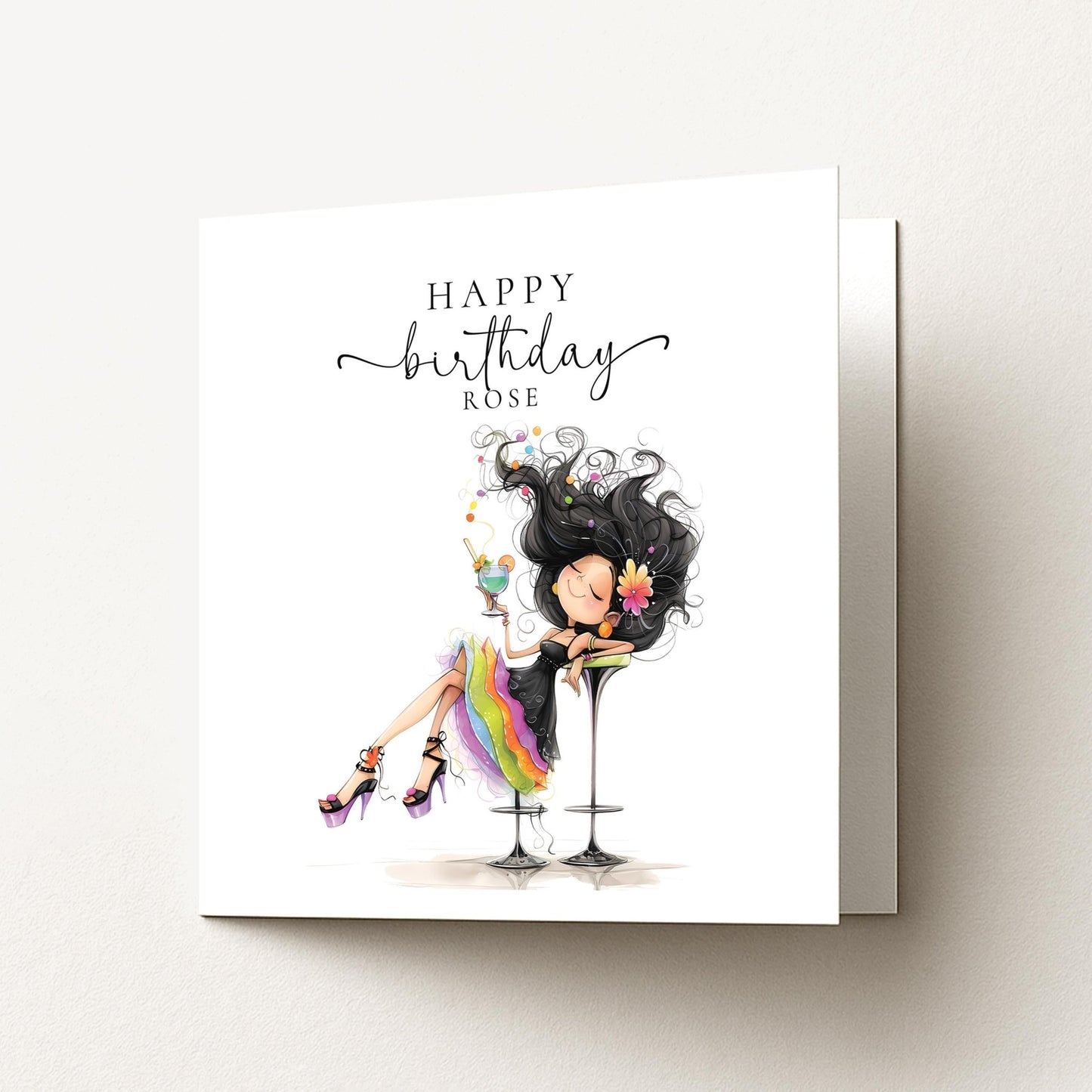 Personalised Birthday Card for Her - Whimsi Lilley