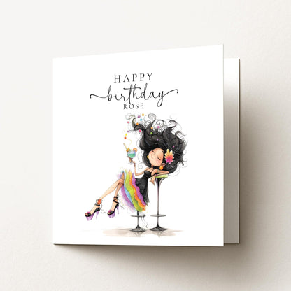 Personalised Birthday Card for Her - Whimsi Lilley