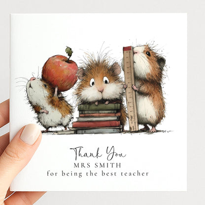 Thank You Teacher Card - Whimsi Lilley