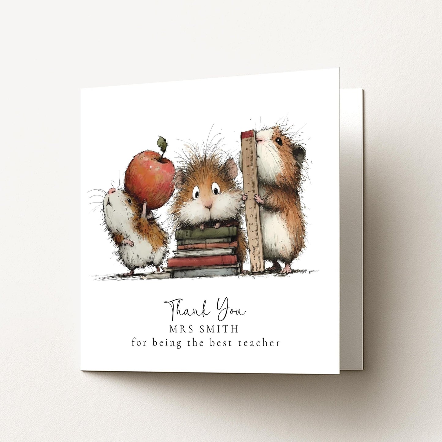 Thank You Teacher Card - Whimsi Lilley