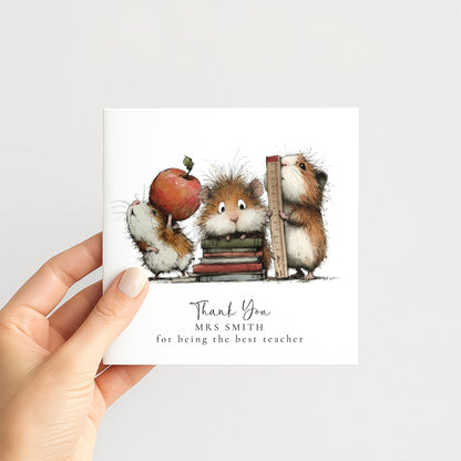 Thank You Teacher Card - Whimsi Lilley