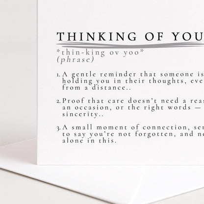 Thinking Of You Card - Comfort Greeting Card - Whimsi Lilley