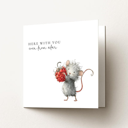 Thinking Of You Card – Cute Mouse Design | Comfort & Support Card With Matte Finish - Whimsi Lilley