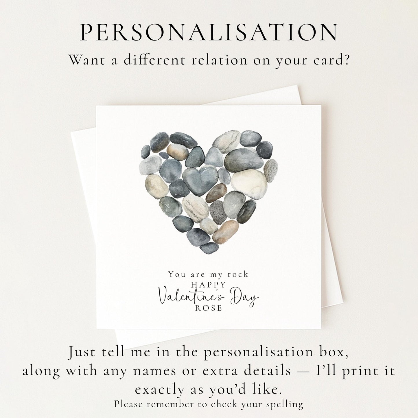Valentines Card You Are My Rock - Whimsi Lilley
