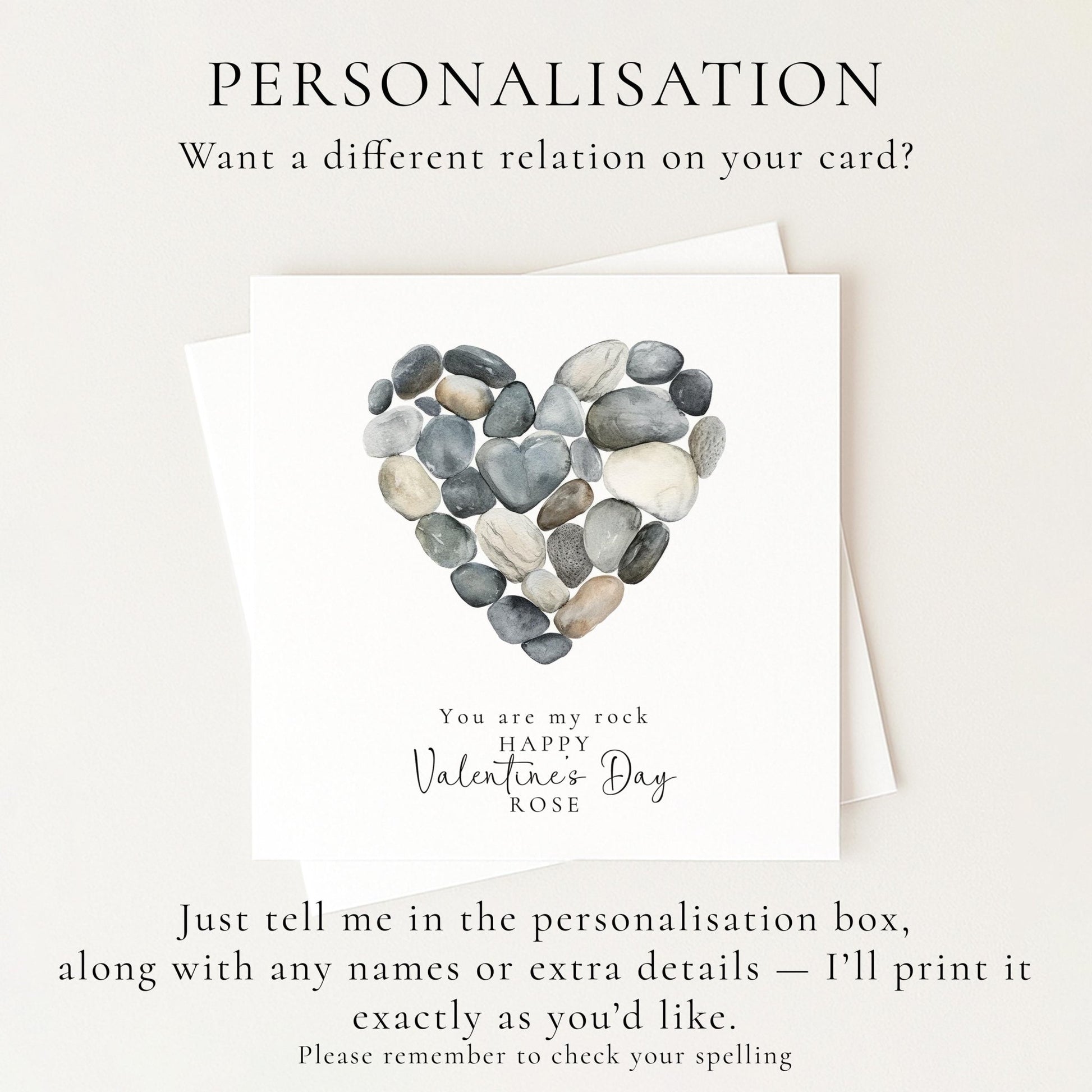 Valentines Card You Are My Rock - Whimsi Lilley